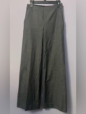 EXPRESS 🔥 Grey Pinstriped Wide Leg Pants